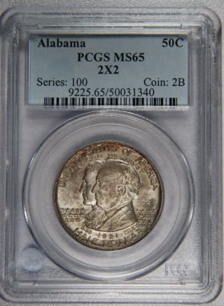 1921 Alabama 2x2 Half Dollar - Pcgs Ms65 photo