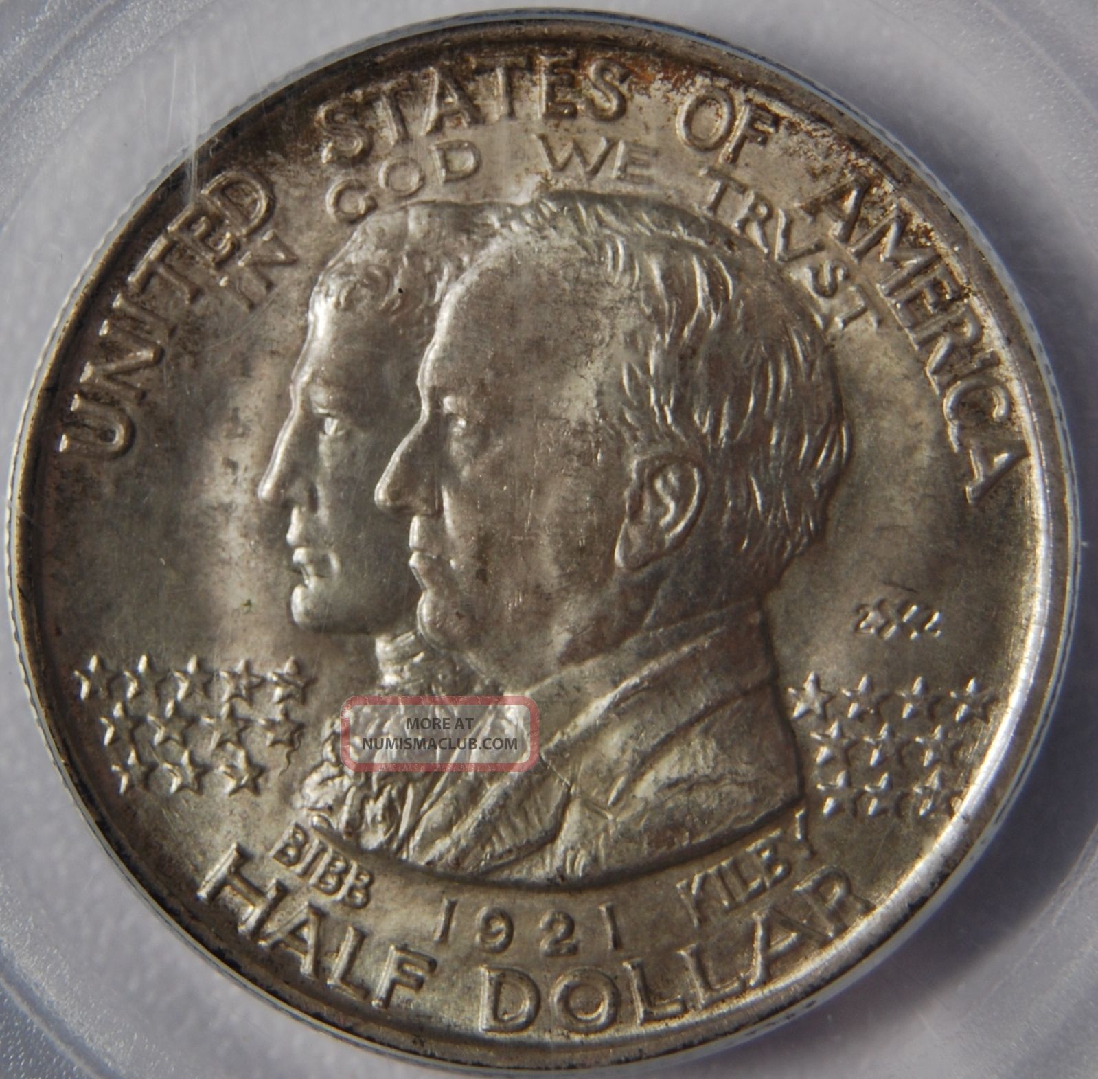1921 Alabama 2x2 Half Dollar Pcgs Ms65