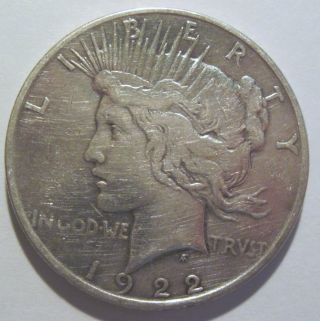 1922 Silver Peace Dollar (1 - 18b) photo