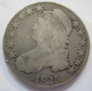 1825 Early Silver Bust Half Dollar 930a photo