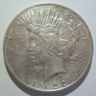 1922 Silver Peace Dollar (1 - 18c) photo