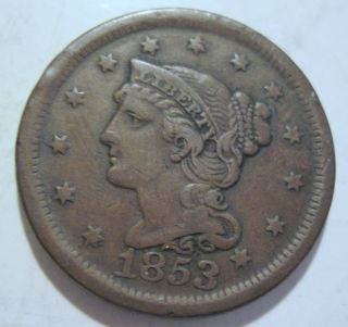 1853 Large Cent (1 - 3h) photo