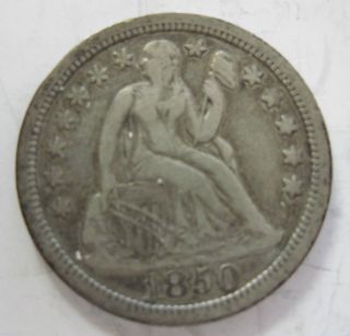 1850 Seated Liberty Dime - (822v) photo
