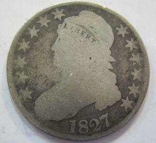 1827 Early Silver Bust Half Dollar 930b photo