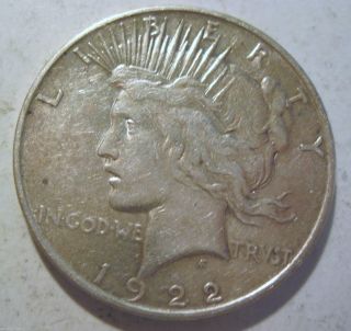 1922 - D Silver Peace Dollar (112p) photo