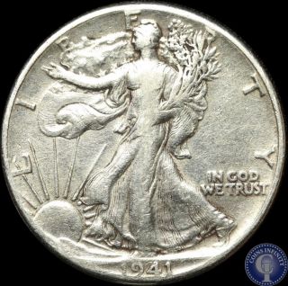 1941 P Choice Xf Silver Walking Liberty Half Dollar 351 photo