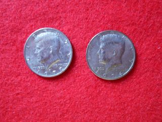 1972 - D & 1974 - P Kennedy Half Dollars photo