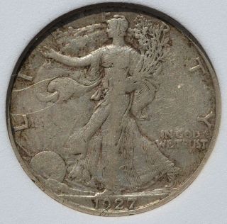 1927 - S Xf Ef Walking Liberty Half Dollar Antique Silver Us Coin Shipping713 photo