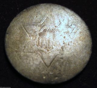 1858 Three Cent Silver Coin (57j) photo