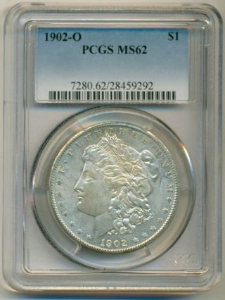 1902 O Morgan Silver Dollar Ms62 Pcgs photo