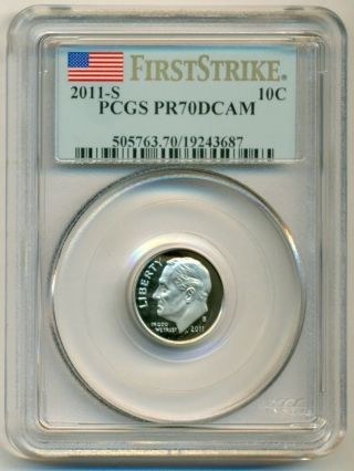 2011 S Clad Coin Roosevelt Dime Pr70 Dcam Pcgs Fs photo