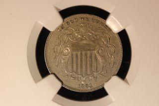 1881 United States.  5 Cents.  Shield.  Business Strike.  Ngc Graded Au - 55 photo