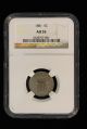 1881 United States.  5 Cents.  Shield.  Business Strike.  Ngc Graded Au - 55 Nickels photo 2