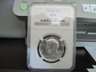 1966 Ngc Ms 68 Sms Kennedy Silver Half Dollar photo