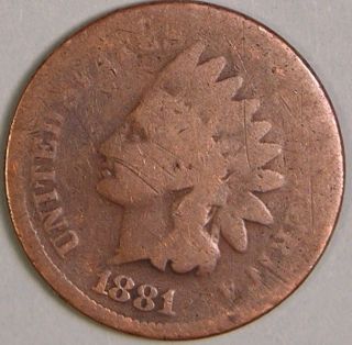 1881 Indian Head Cent,  Jc 877 photo