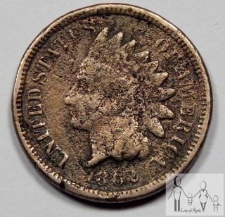 1862 Good Details Indian Head Cent Penny 1c Us Coin - photo