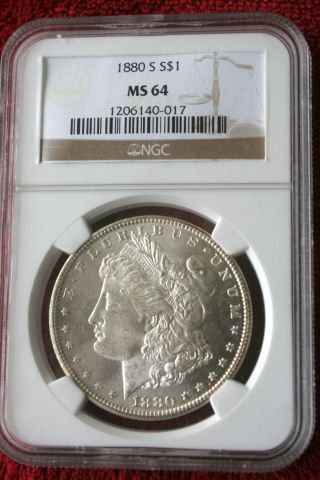 1880 S Morgan Silver Dollar,  Ms64 photo