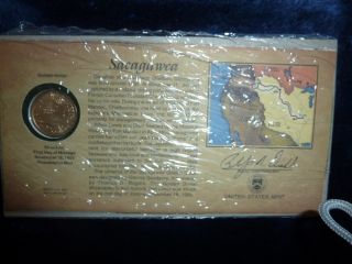 2000 P Sacagawea Golden Dollar First Day Mintage Commemorative Coin Cover 