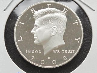 2008 - S Kennedy Half Dollar Dcam Proof 90% Silver U.  S.  Coin C9744 photo