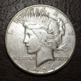 1924 S Peace Silver Dollar (24 - S1) photo