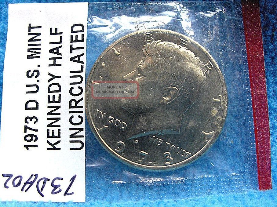1973 D U S Kennedy Half Dollar Uncirculated 73dh02 1973-d-u-s-kennedy-half-dollar-uncirculated-73dh02