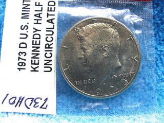 1973 D U.  S.  Kennedy Half Dollar Uncirculated (73dh01) photo