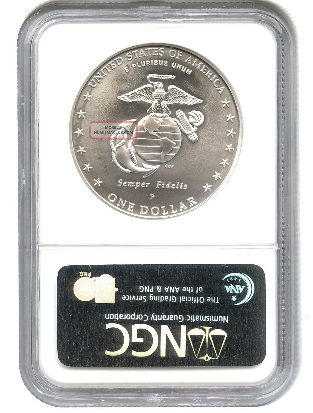 2005 - P Marine Corps $1 Ngc Ms70 Modern Commemorative Silver Dollar