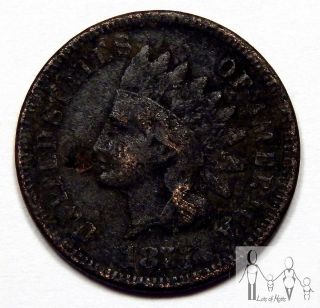 1873 Fine Details Indian Head Cent Penny 1c Us Coin - photo