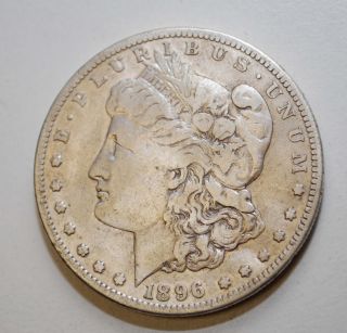 1896 - S Morgan Silver Dollar Detail photo