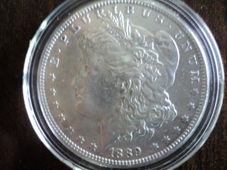 1889 Morgan Silver Dollar,  Brilliant Uncirculated,  Encapsulated photo