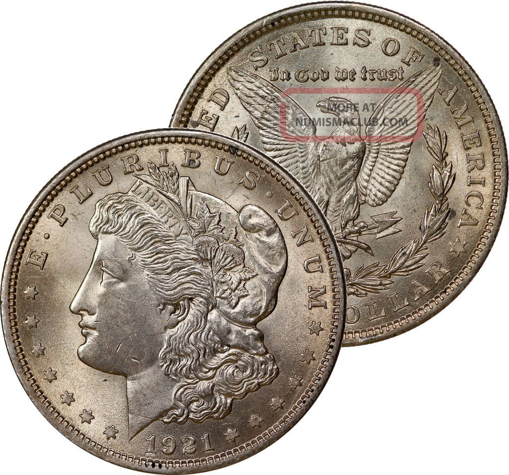 1921 Morgan Dollar Silver Coin Ms Lightly Toned Choice Bu Unc