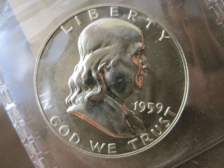 Ben Franklin Silver Half Dollar 1959 photo