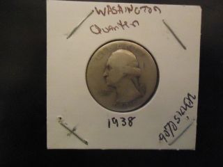 1938 Washington Quarter 90% Silver photo