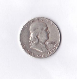 1952 S Franklin Half Dollar Coin Silver,  Coin photo