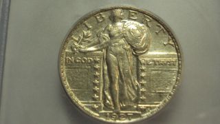 Coinhunters - 1927 Standing Liberty Silver Quarter - Icg Au 55 - Details photo