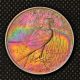 1923 P Peace Silver Dollar Rainbow Toned Cartwheel Luster Au+ Dollars photo 1