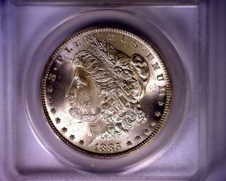 1885 Anacs Hit List 40 Blast White Ms62 Vam 22 Morgan Silver Dollar Coin 1885 photo