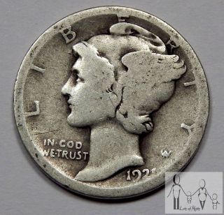 1921 D About Good Ag Winged Liberty Mercury Silver Dime 10c Us Coin - photo