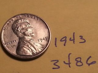 1943 Lincoln Steel Wheat Cent (3486) Great Looking Coin Wartime Penny photo