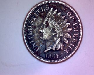 1861 1c Indian Cent photo