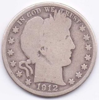 1912 - D Silver Barber Half Dollar That Is Good photo
