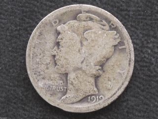 1919 - D Mercury Dime 90% Silver U.  S.  Coin D6778 photo