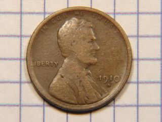 Key 1910 S Lincoln Wheat Cent Grades Fine Stk Ob31 photo
