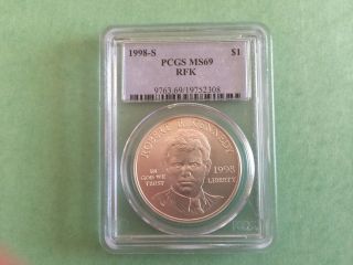 1998 - S $1 Robert F.  Kennedy Commemorative Silver Coin (pcgs Pr69dcam) photo