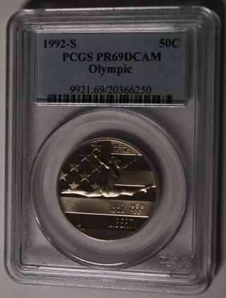 (a1) 1992 - S Olympic Pr 69 Dcam Pcgs Commemorative Half Dollar photo