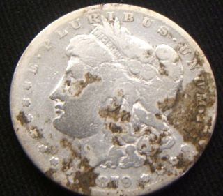 1879 - O Silver Morgan Dollar Vg - F Dirty photo