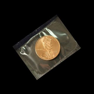 1997 P Lincoln Memorial Penny Uncirculated Coin In Cello photo