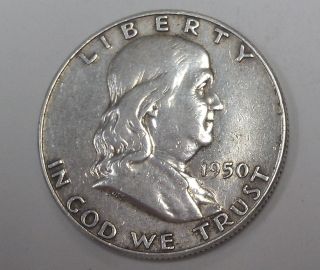 1950 1950 - P 50c Franklin Half Dollar,  90% Silver photo