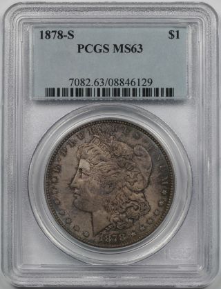 1878 - S Morgan Dollar $1 Ms 63 Pcgs Toned photo