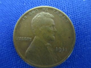 1911d U.  S.  Lincoln Cent.  Lightly Circulated Example photo